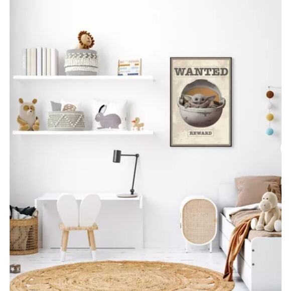 Silver Buffalo Star Wars The Mandalorian The Child "Wanted" 13 x 19" Wall Art - Picture 7 of 7